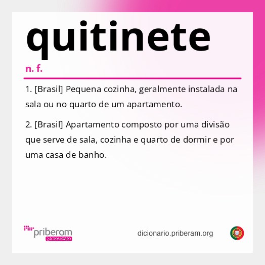 Significado de quitinete