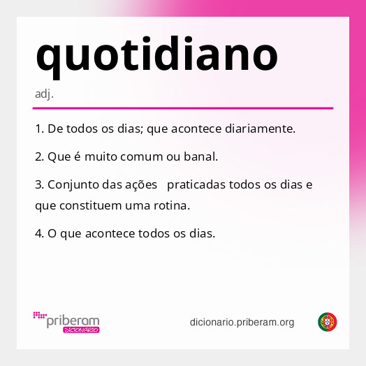 Significado de quotidiano