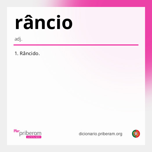 Significado de râncio