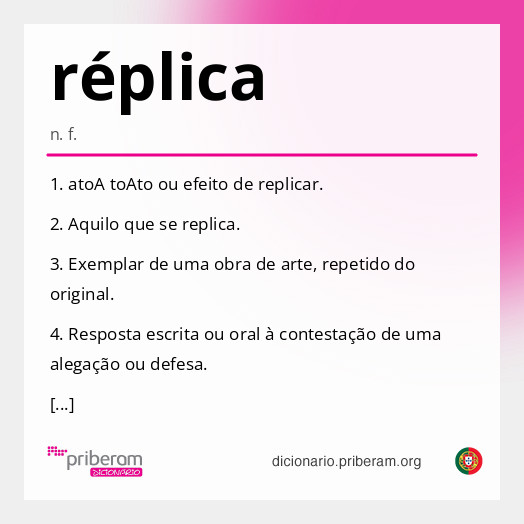 Significado de réplica