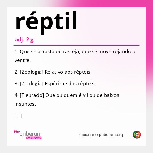 Significado de réptil