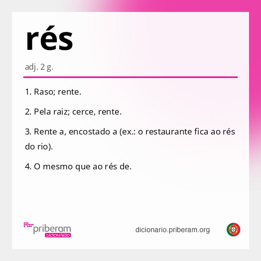 Significado de rés