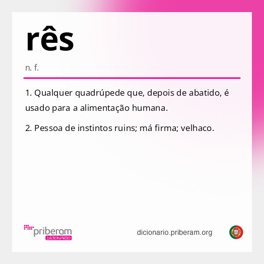 Significado de rês
