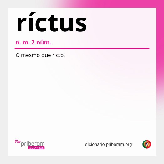 Significado de ríctus