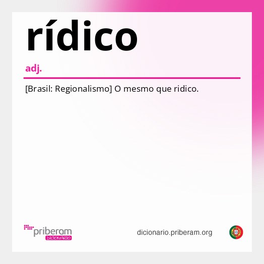 Significado de rídico