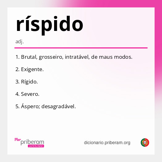 Significado de ríspido