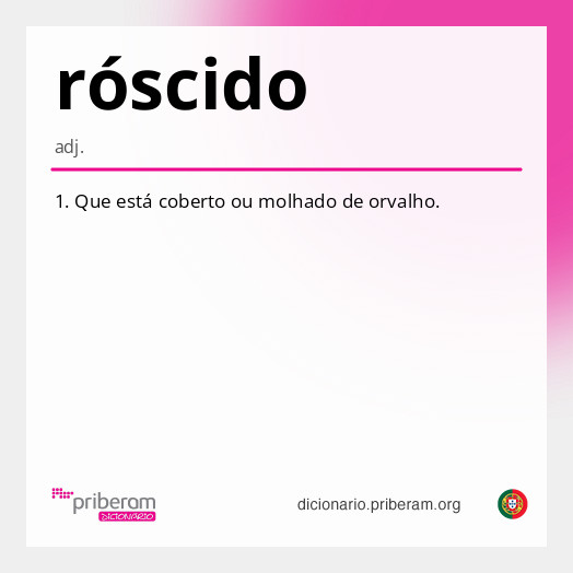 Significado de róscido