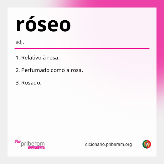 Significado de róseo