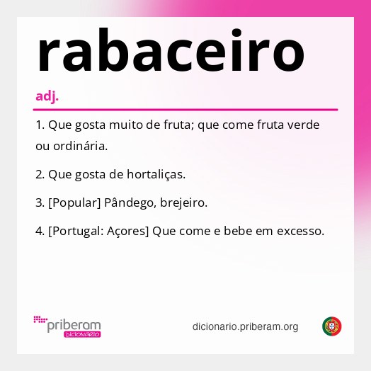 Significado de rabaceiro