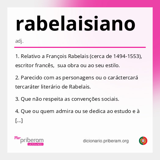 Significado de rabelaisiano