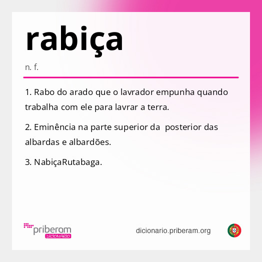 Significado de rabiça