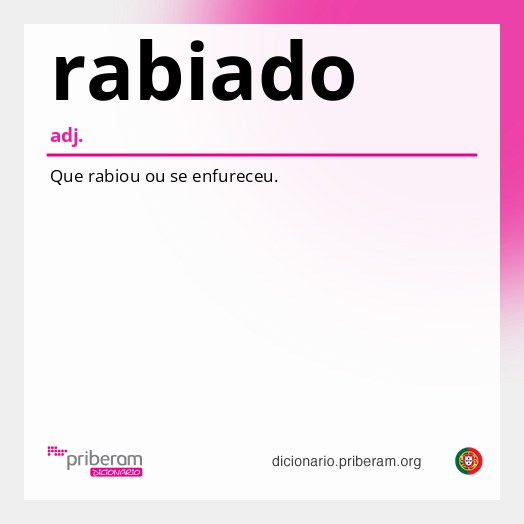 Significado de rabiado