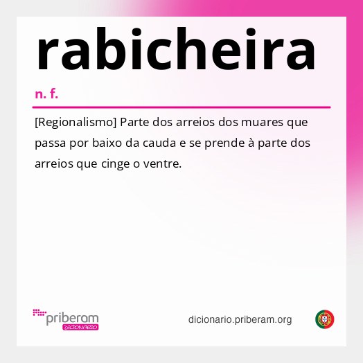 Significado de rabicheira
