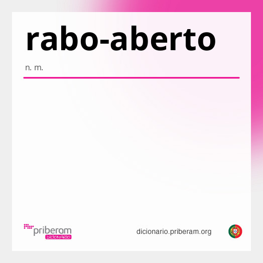 Significado de rabo-aberto