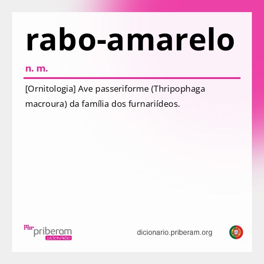 Significado de rabo-amarelo
