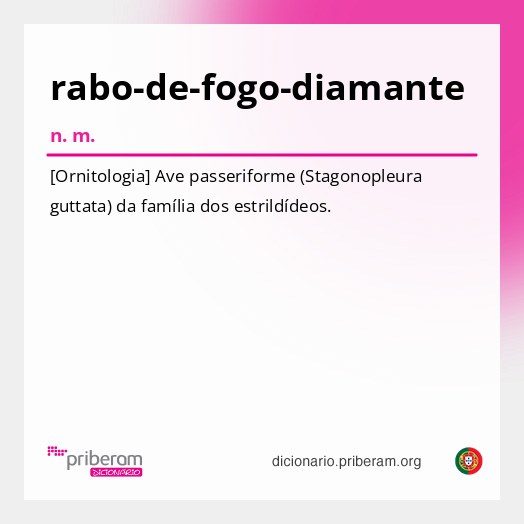 Significado de rabo-de-fogo-diamante