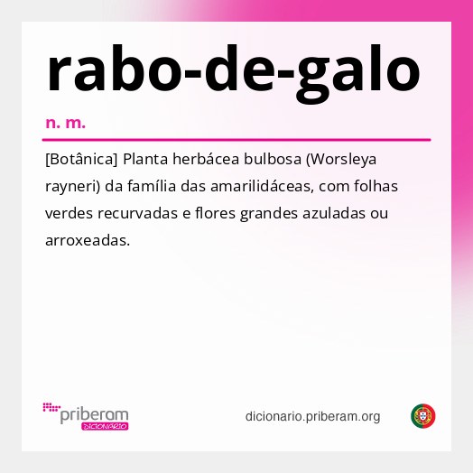 Significado de rabo-de-galo