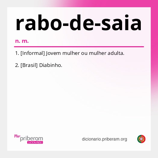 Significado de rabo-de-saia