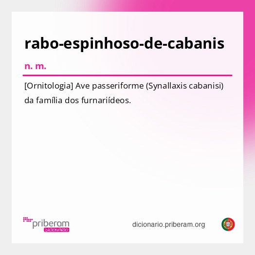 Significado de rabo-espinhoso-de-cabanis