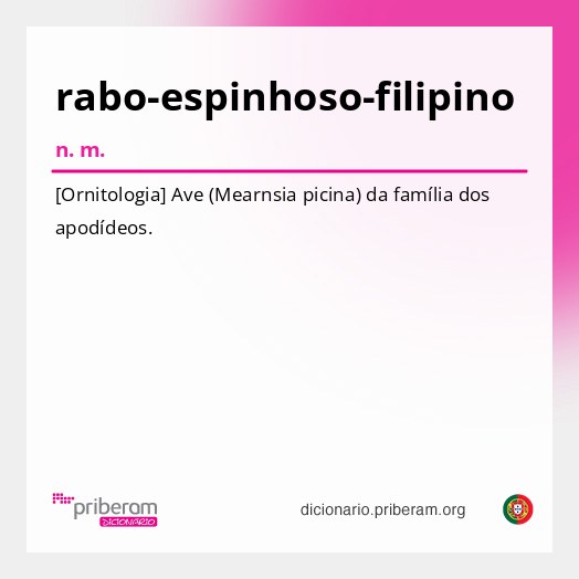 Significado de rabo-espinhoso-filipino