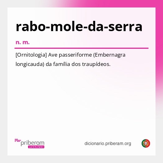 Significado de rabo-mole-da-serra