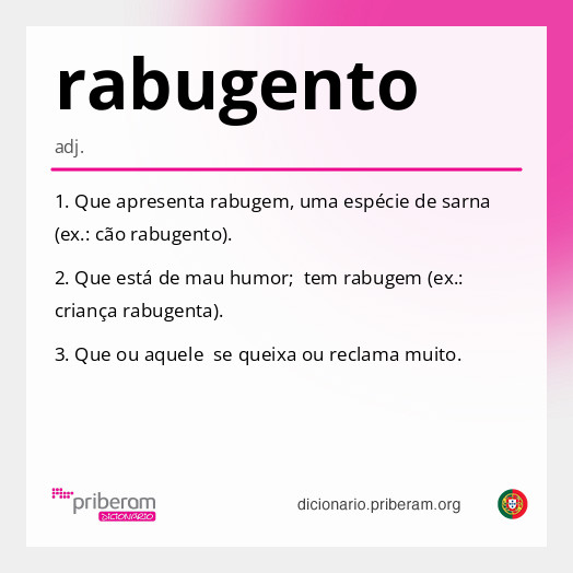 Significado de rabugento