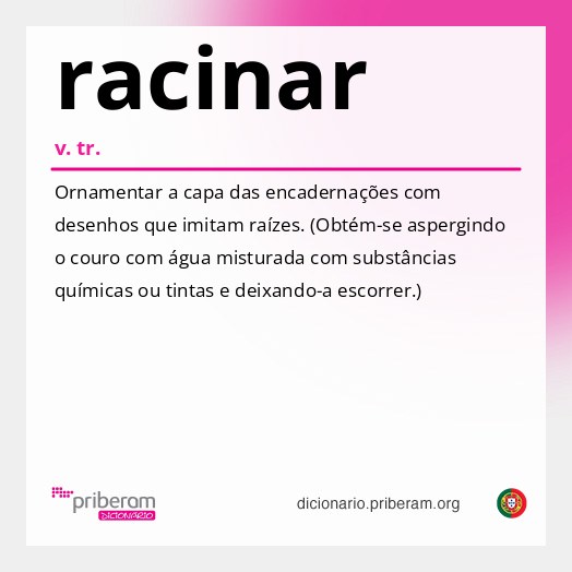 Significado de racinar