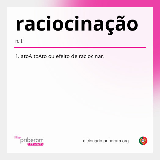 Significado de raciocinação