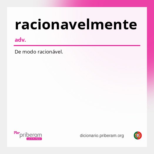 Significado de racionavelmente