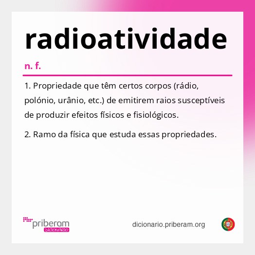 Significado de radioatividade
