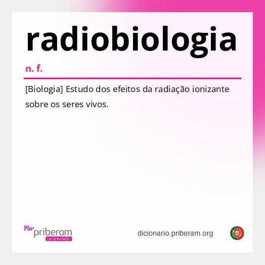 Significado de radiobiologia