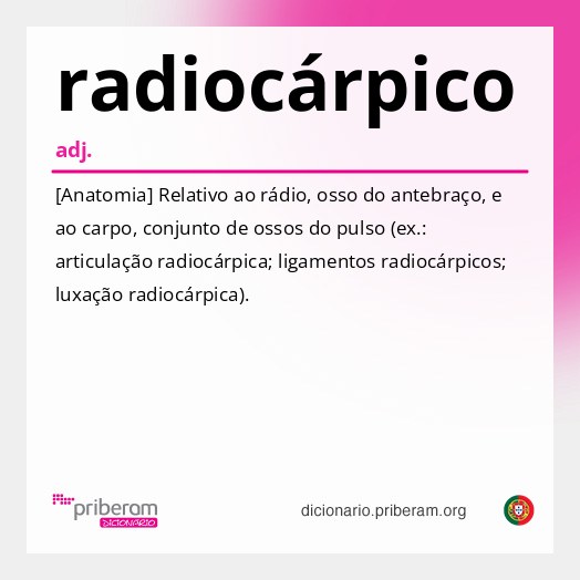 Significado de radiocárpico