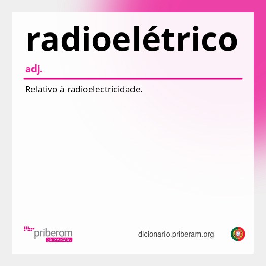 Significado de radioelétrico