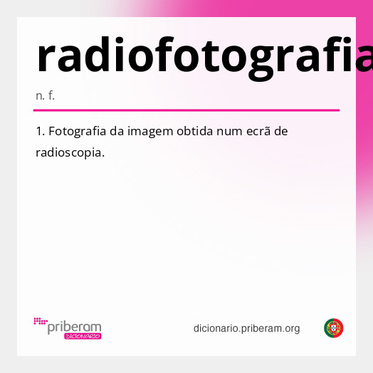 Significado de radiofotografia