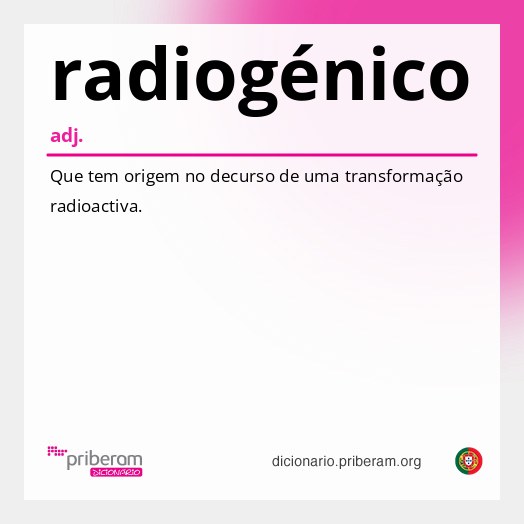 Significado de radiogénico