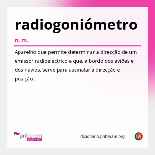 Significado de radiogoniómetro