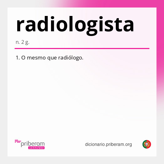 Significado de radiologista