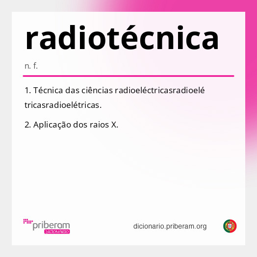 Significado de radiotécnica
