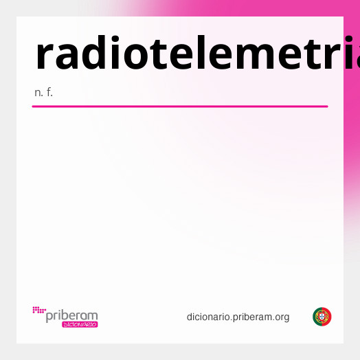 Significado de radiotelemetria