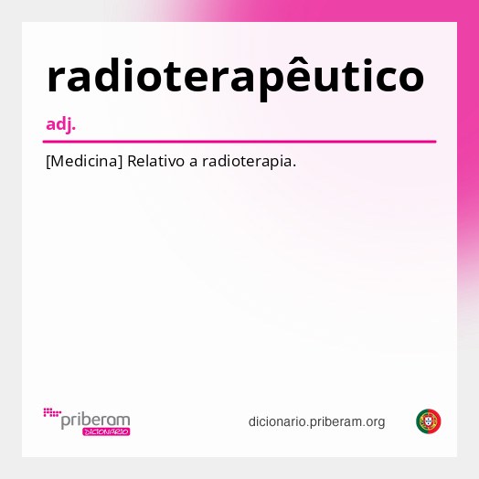 Significado de radioterapêutico