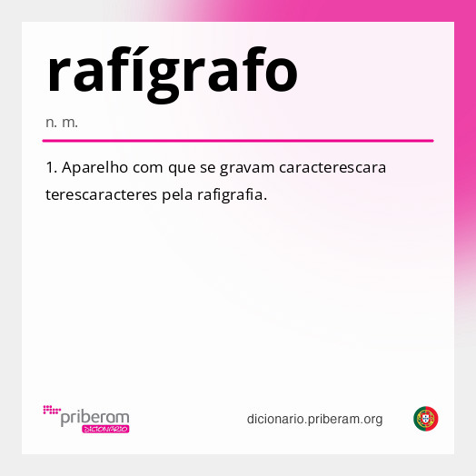 Significado de rafígrafo