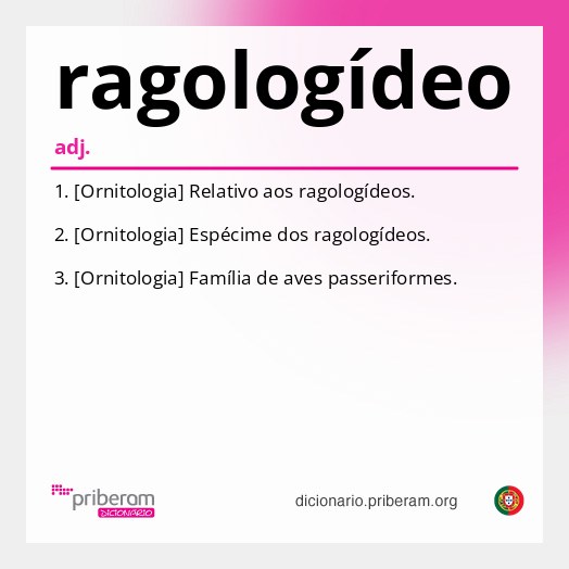 Significado de ragologídeo
