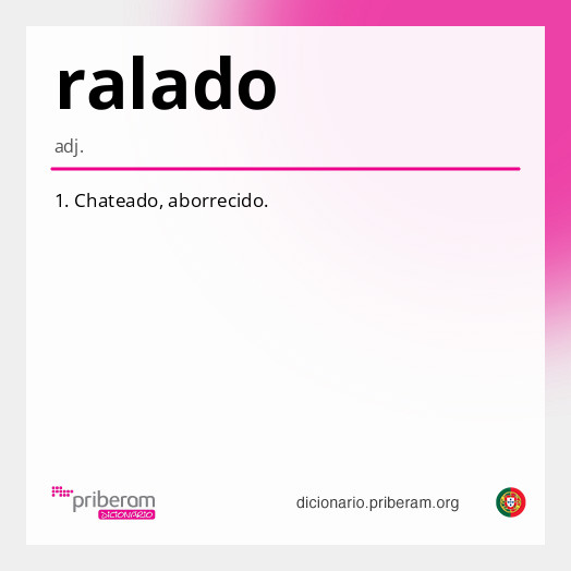 Significado de ralado