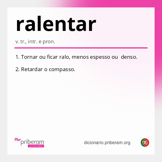 Significado de ralentar