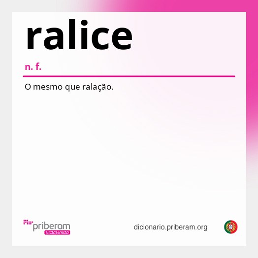 Significado de ralice