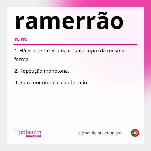 Significado de ramerrão
