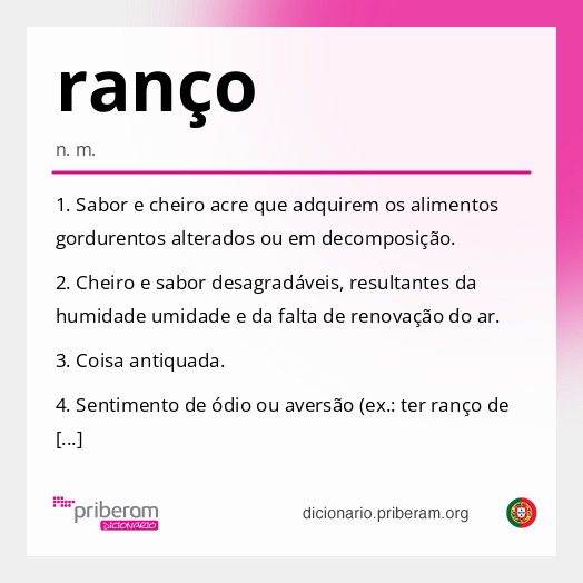 Significado de ranço