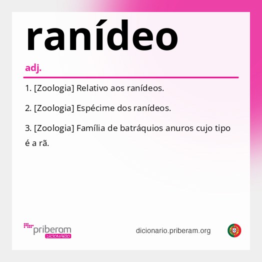 Significado de ranídeo
