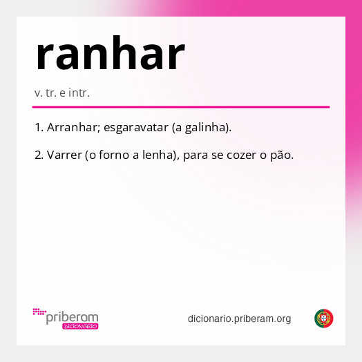 Significado de ranhar