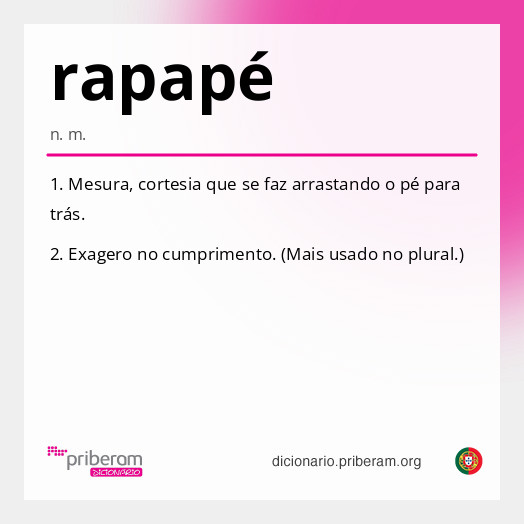 Significado de rapapé